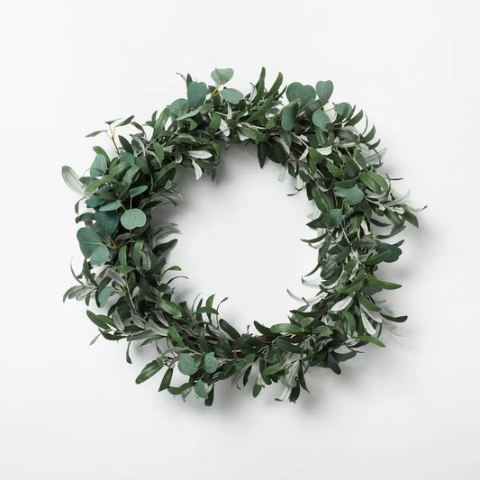 Threshold Designed With Studio McGee- 26 in Artificial Olive Leaves Wreath Green Vanessa Jane