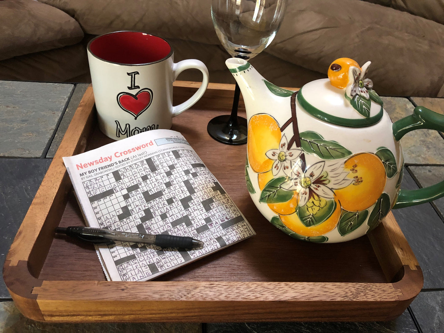 Square Serving Tray with Handles