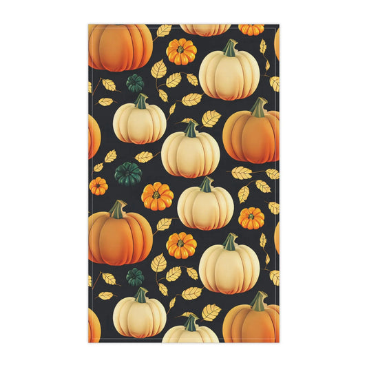 Autumn Pumpkin Tea Towels, Fall Kitchen Decor, Thanksgiving Gift, Farmhouse Style, Harvest Home Accents Horsey Shop