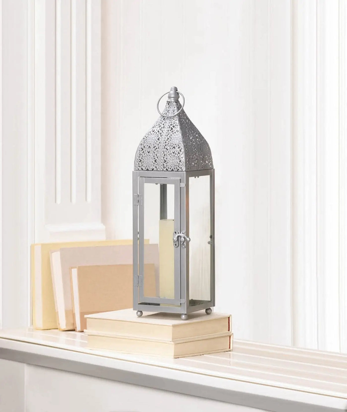 SMALL SILVER MOROCCAN STYLE LANTERN Living Perfectly You