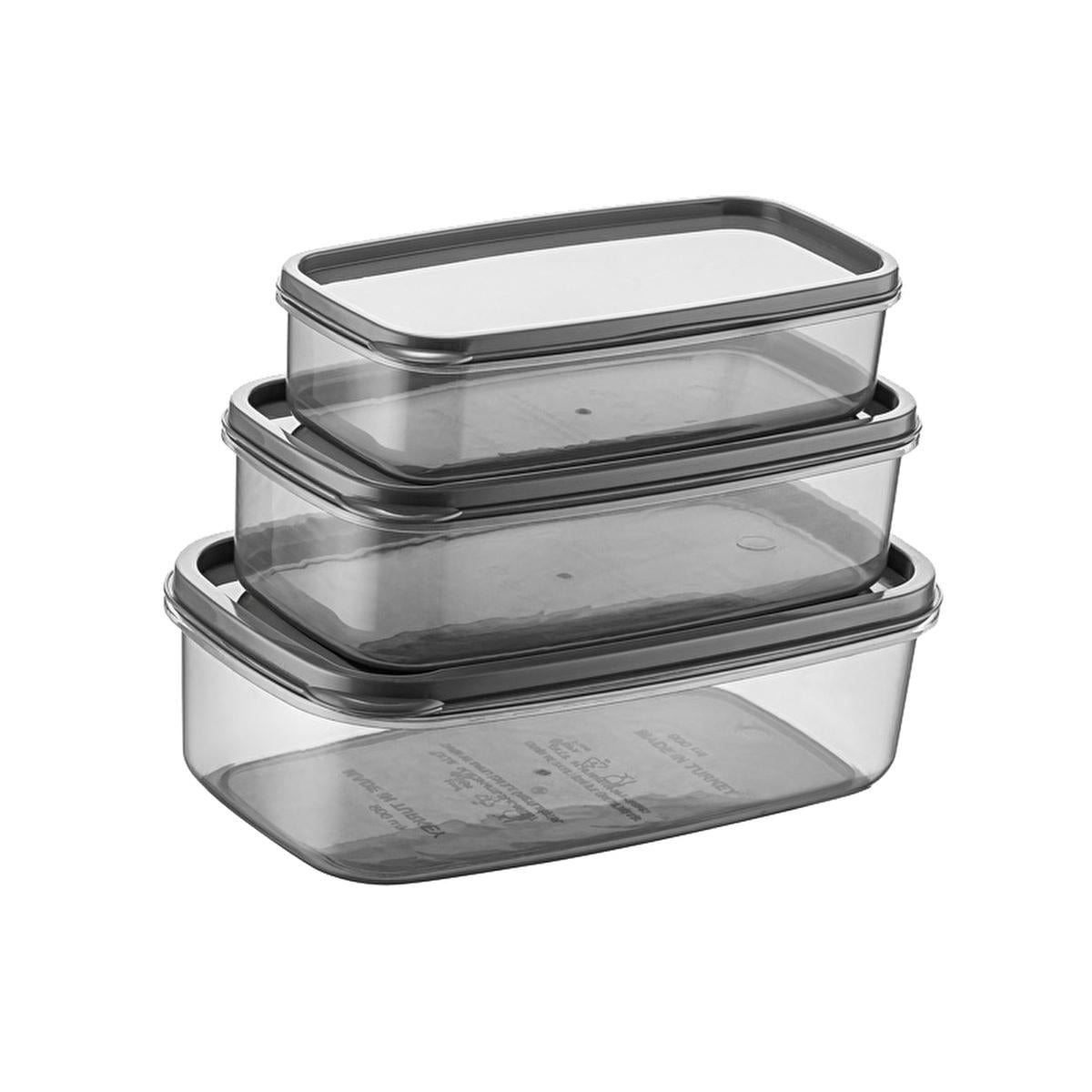 Bee Home Storage Containers - Durable Polypropylene Kitchen Organizers, Dishwasher Safe Transparent Storage Boxes (300-500-800 ml) Beauty Care Bag