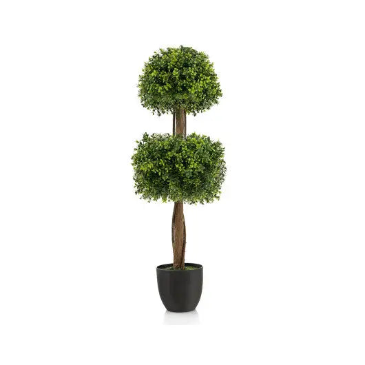 40 Inch Artificial Boxwood Topiary Ball Tree for Front Porch Patio Home-Green VYSN