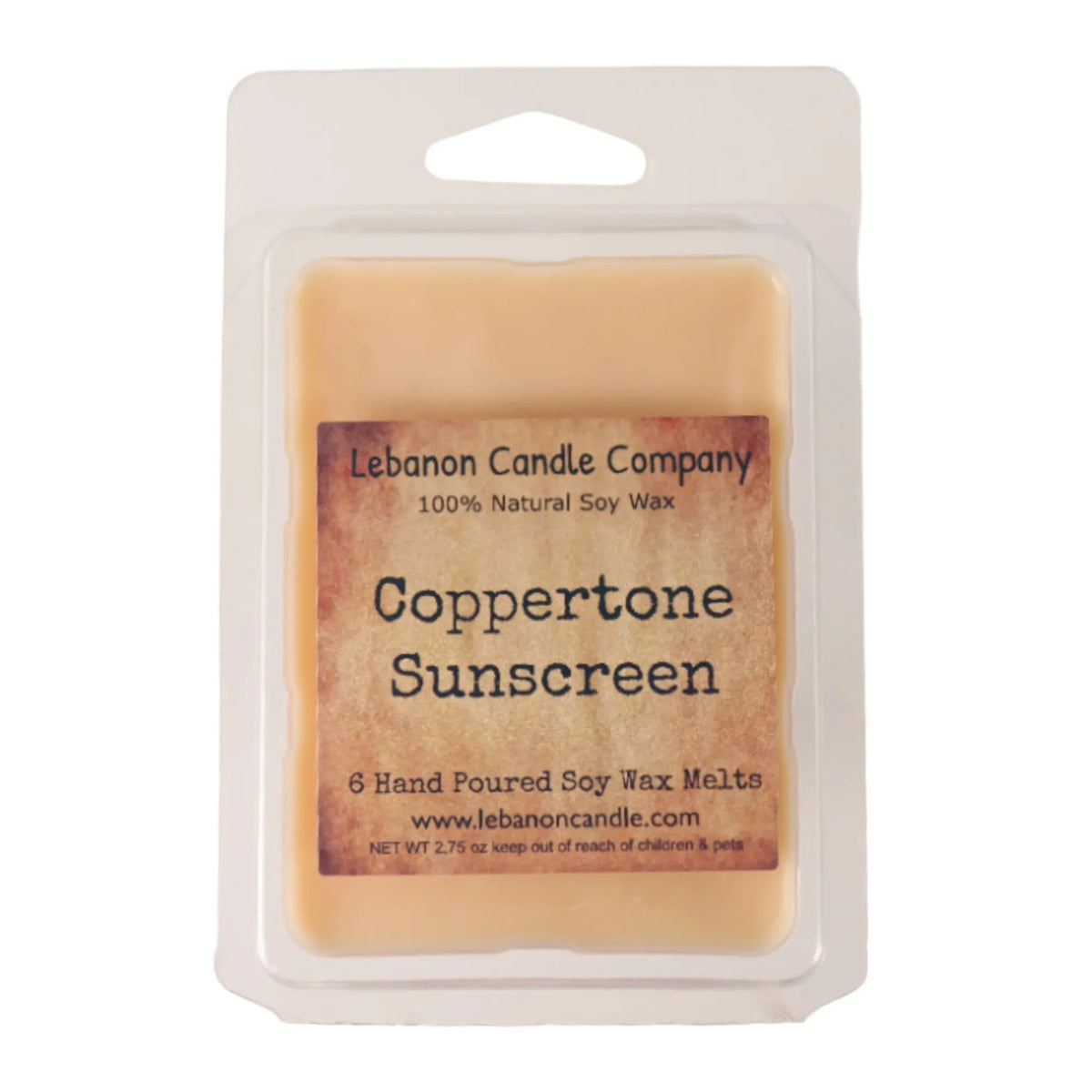 Coppertone Sunscreen Wax Melt Lebanon Candle Company