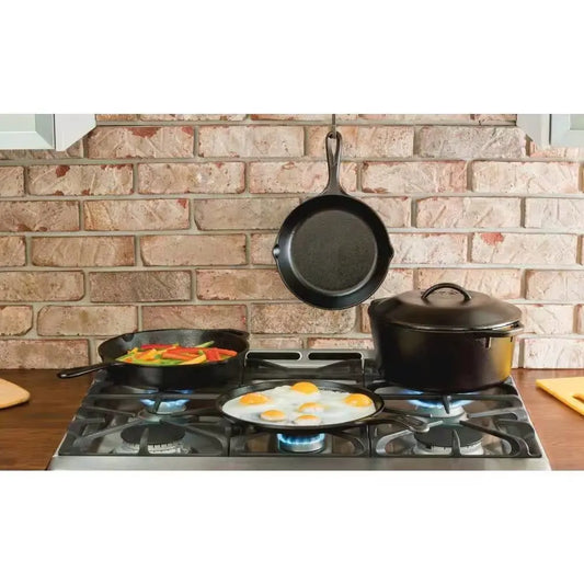 5-Piece Cast Iron Cookware Set with Dutch Oven Griddle and Skillets Made in USA HomePacific