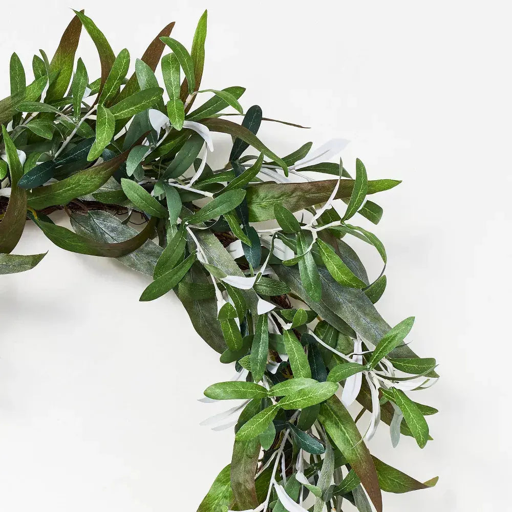Threshold Designed With Studio McGee- 26 in Artificial Olive Leaves Wreath Green Vanessa Jane