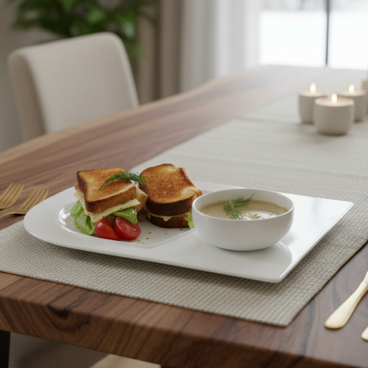 Soup and Sandwich Plate-Set of 4