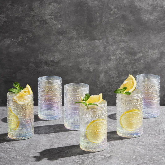 Classica Hobnail Highball Glassware, Set of 6 Khen Site