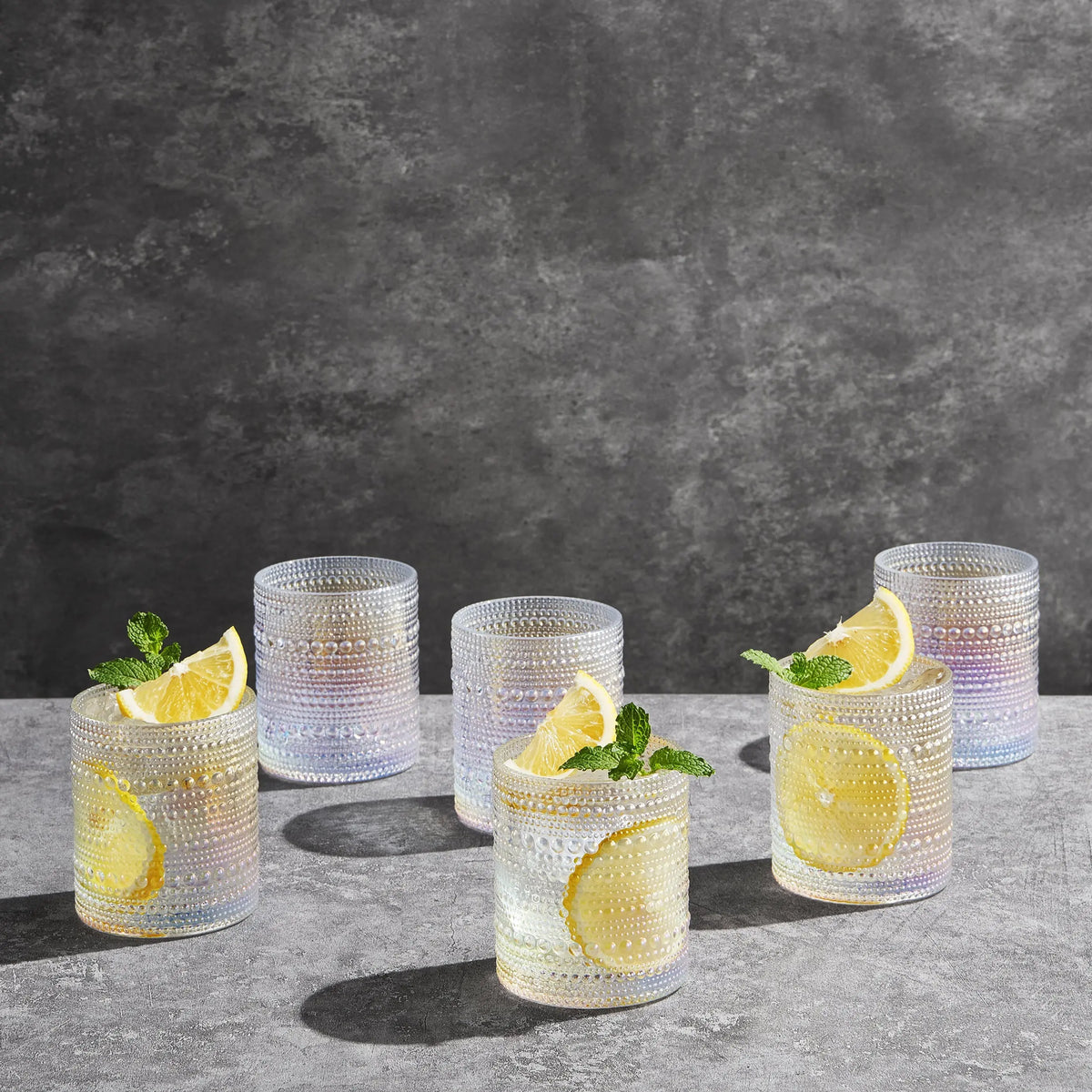 Classica Hobnail Lowball Glassware, Set of 6 Khen Site