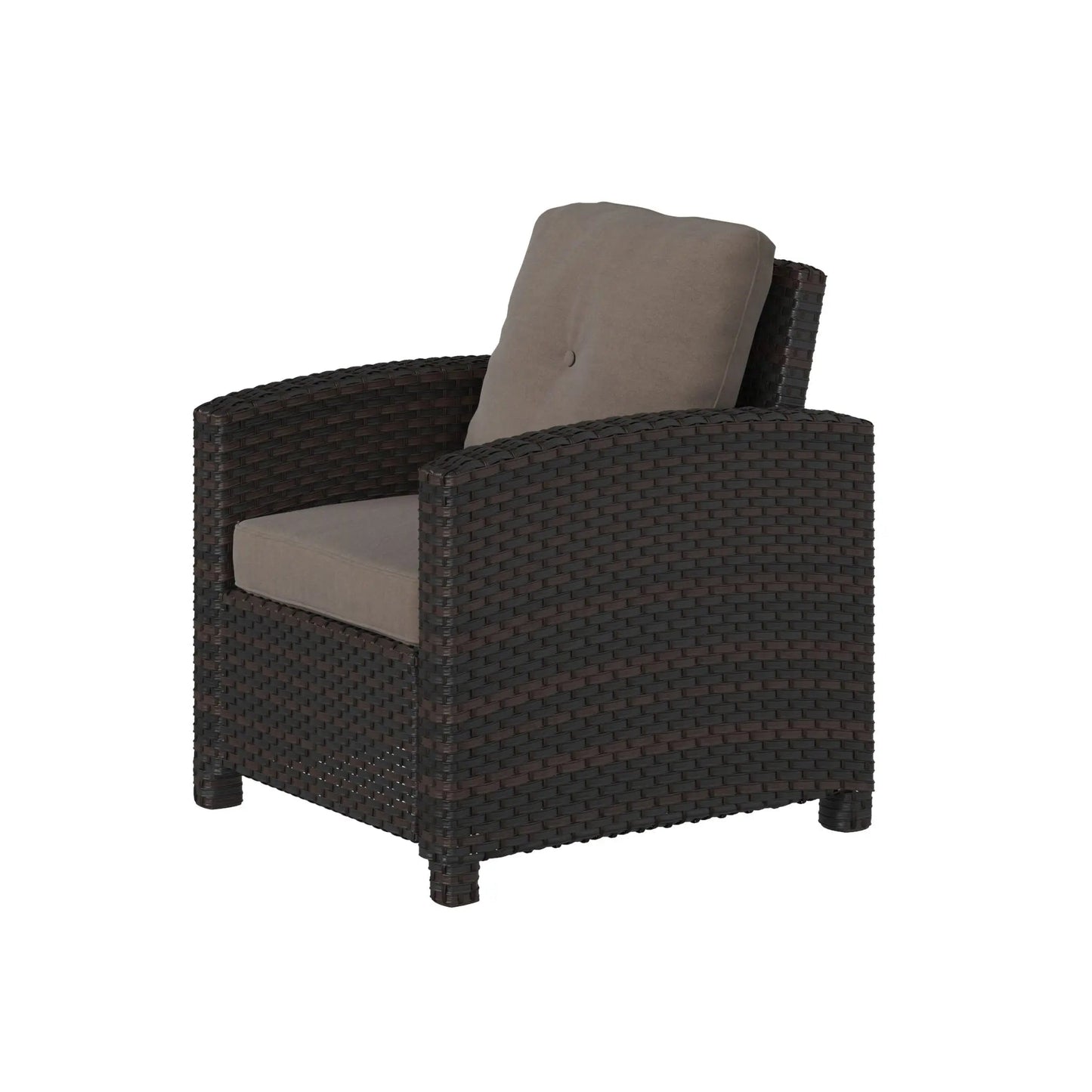 Miles Mocha Finish Outdoor Wicker Club Chair Fire Sense/Balkene Home