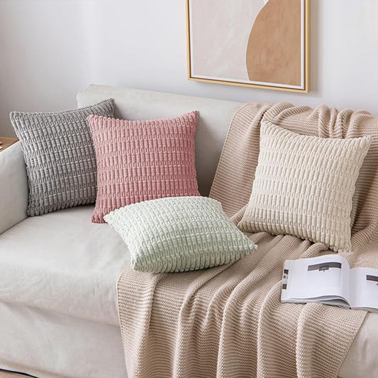 18"x18" tufted dot corduroy throw pillow 16 colors soft 3d dotted texture 450g insert included
