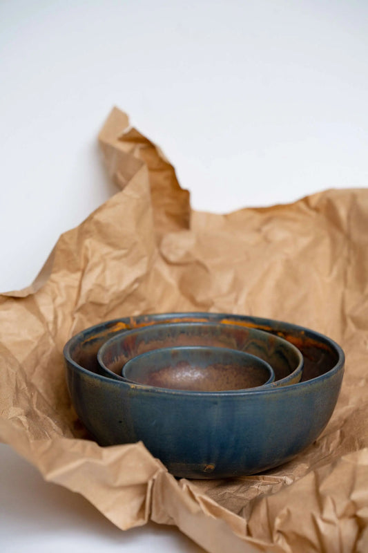 Rust Stoneware Nesting Bowl Set CREATING COMFORT