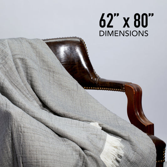 100% Cotton Reversible Muslin Throw Blankets