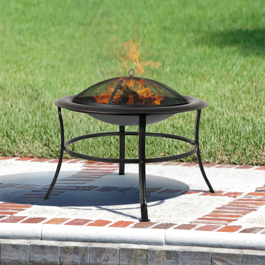 Tokia 30" Round Fire Pit Fire Sense/Balkene Home