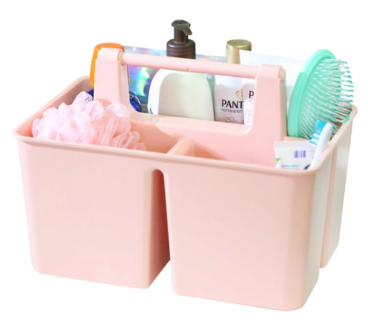 Enjoy Organizer-Shower Caddy Organizer with Handle, 3 Compartments, Portable Storage Bin for Bathroom, Dorm, Gym -Made In USA Happy Starla