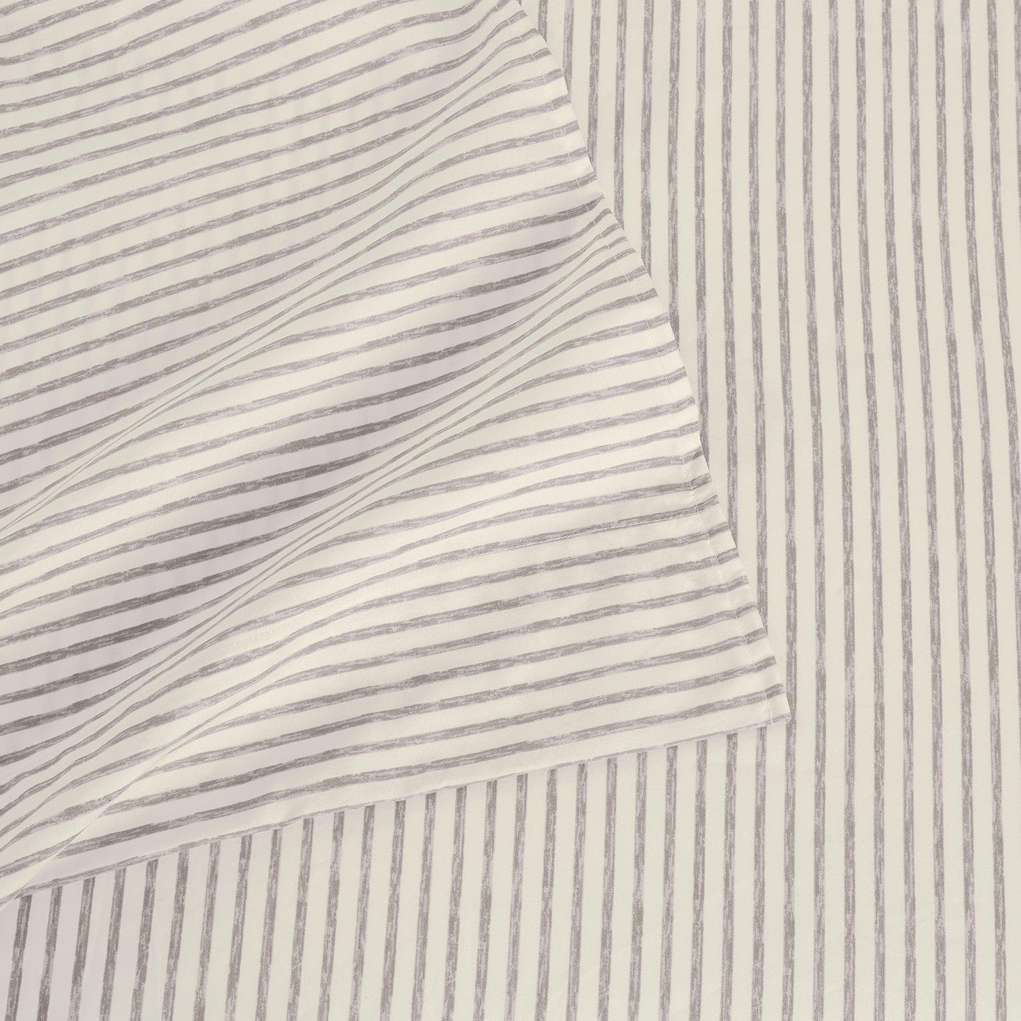 Evette Collection Striped Microfiber Sheet Set with Colorfast Stripes and Easy Care Comfort