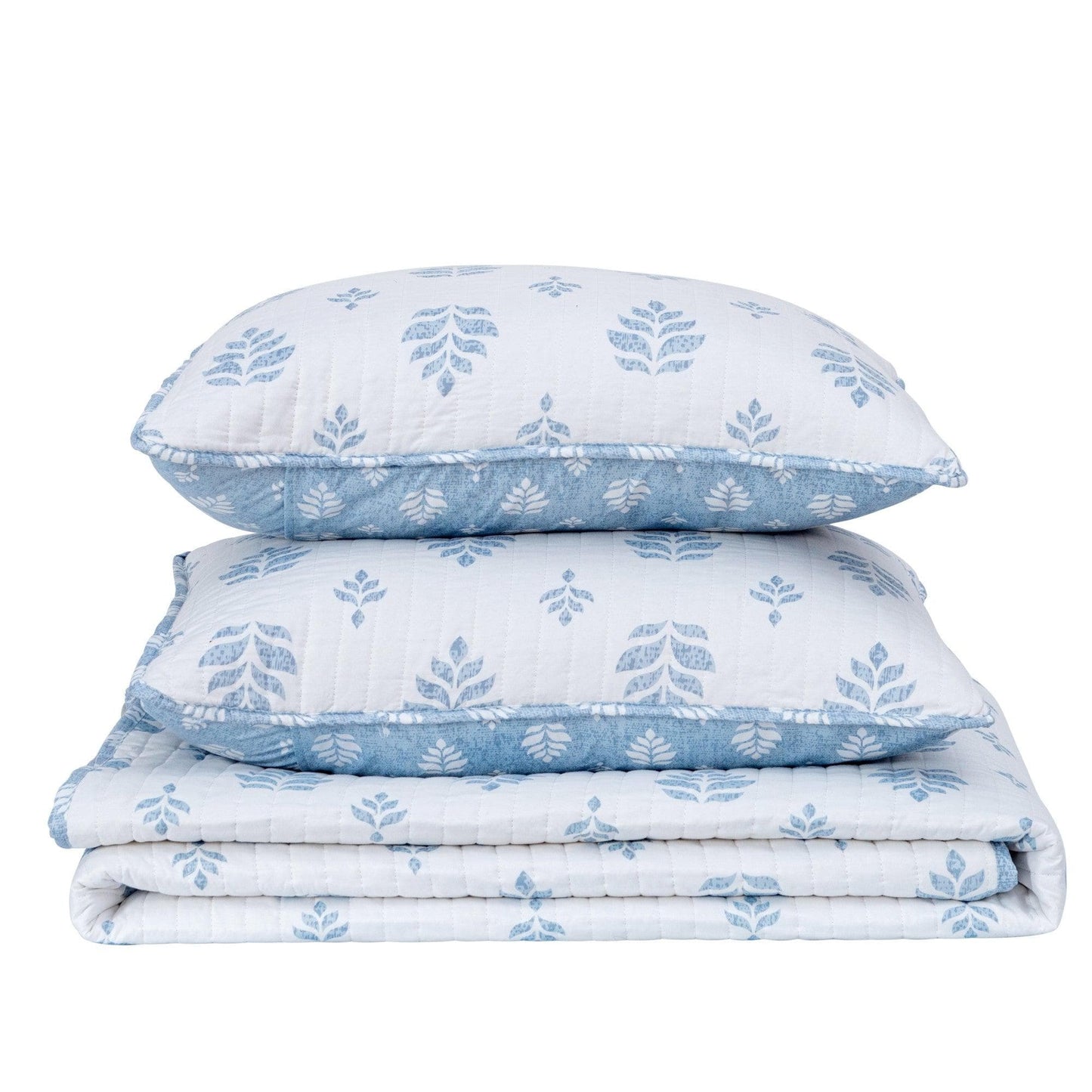 Three Piece French Floral Quilt Colette Collection Bedding Set For Year Round Comfort