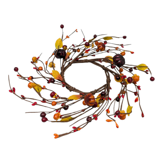 Autumn Pumpkin Candle Ring - 4" opening The Country Christmas Loft