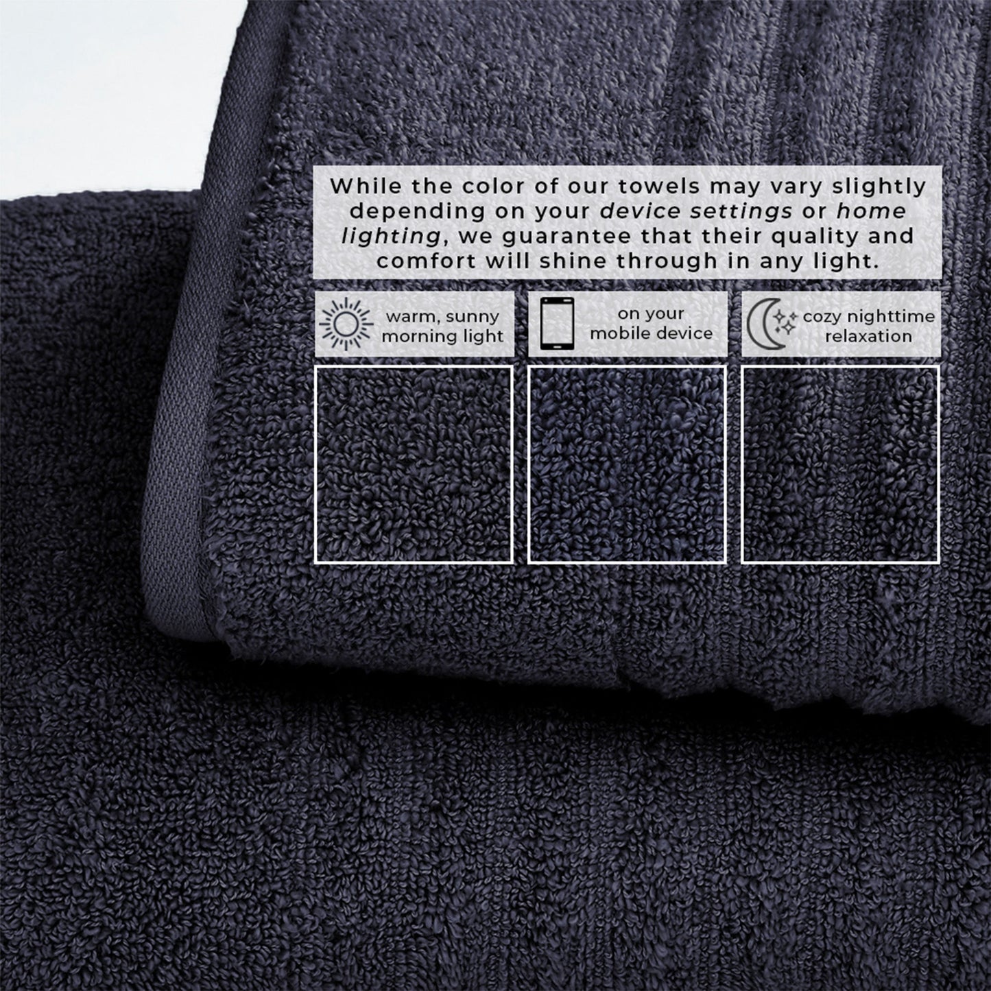 Karina Collection Luxury Cotton Bath Towels With Combed Cotton And Modern Ribbed Texture