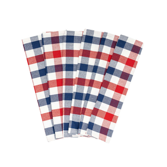 Plaid Kitchen Towels Organic Cotton Mart