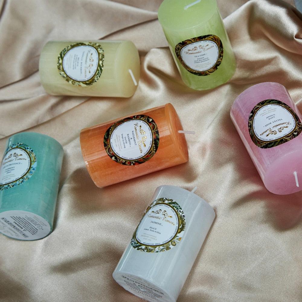 Smokeless Soy Wax Scented Aromatherapy Pillar Candles Stevvex
