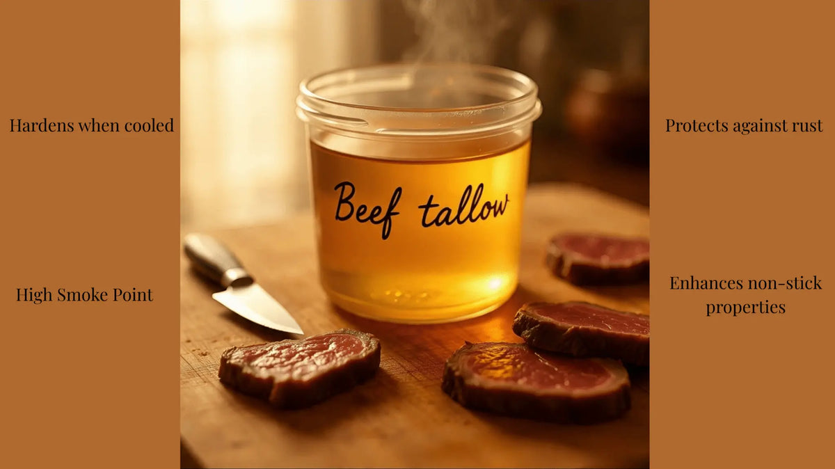 Tallow Cast Iron Seasoning Naturally Lathered Tallow Co.