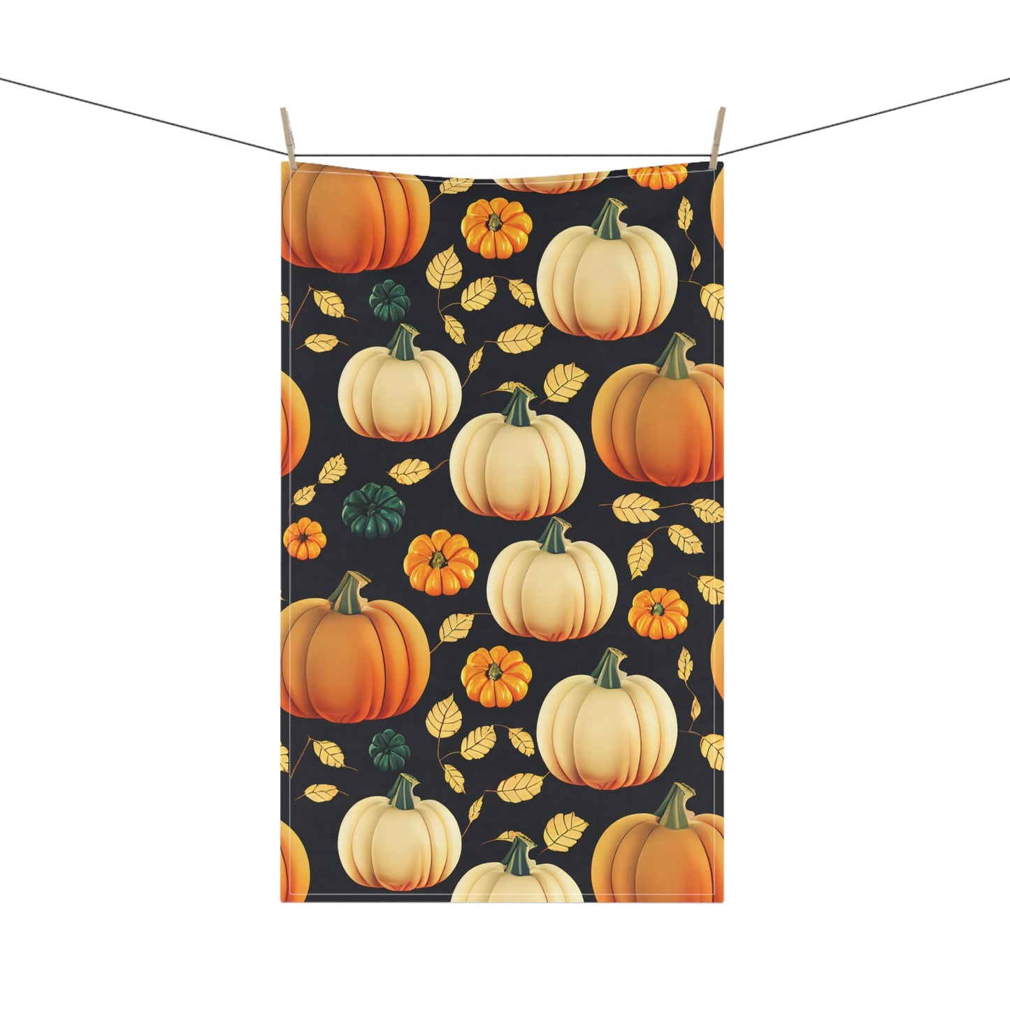 Autumn Pumpkin Tea Towels, Fall Kitchen Decor, Thanksgiving Gift, Farmhouse Style, Harvest Home Accents