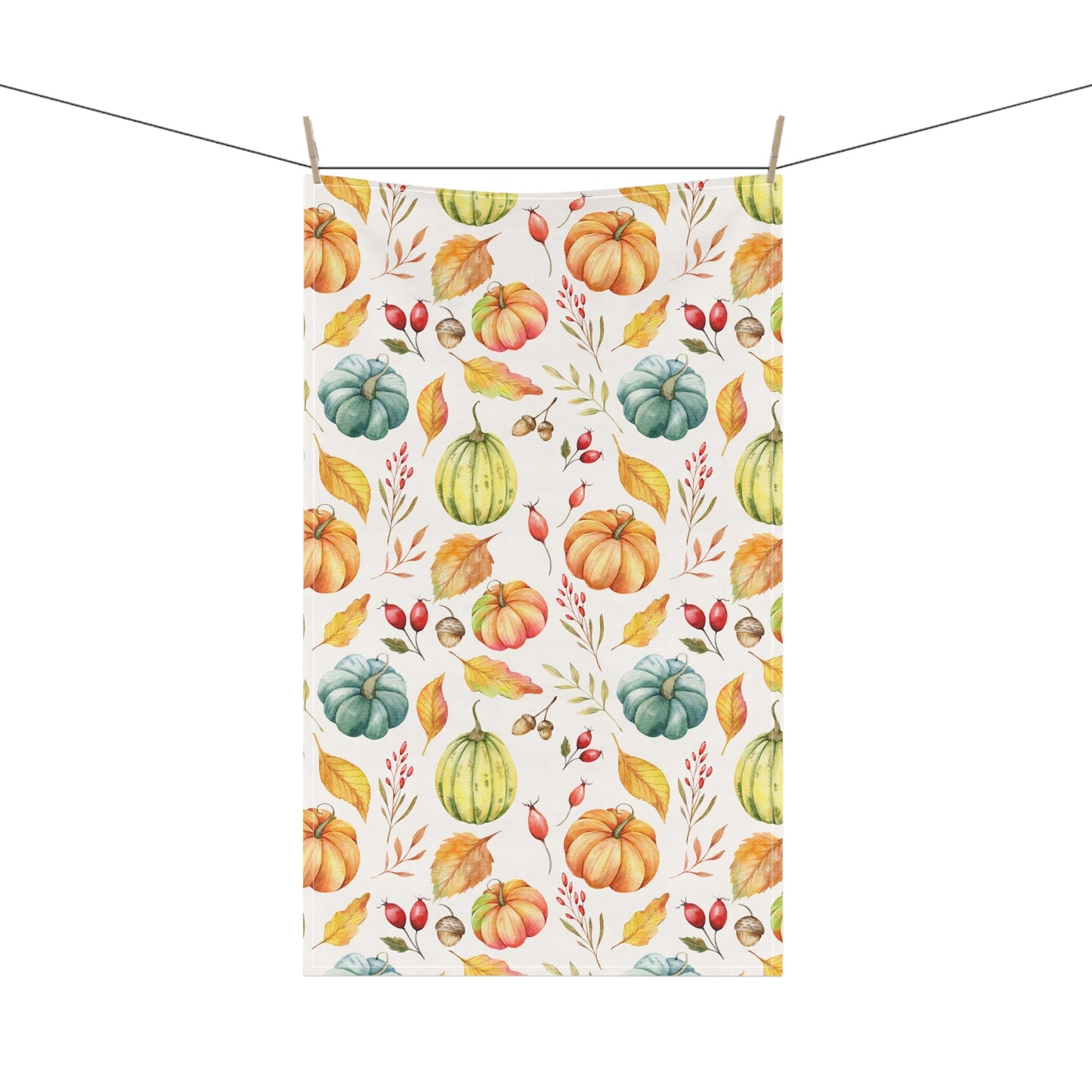 Autumn Harvest Tea Towels | Fall Decor, Kitchen Textile, Thanksgiving, Home Gift, Pumpkin Design