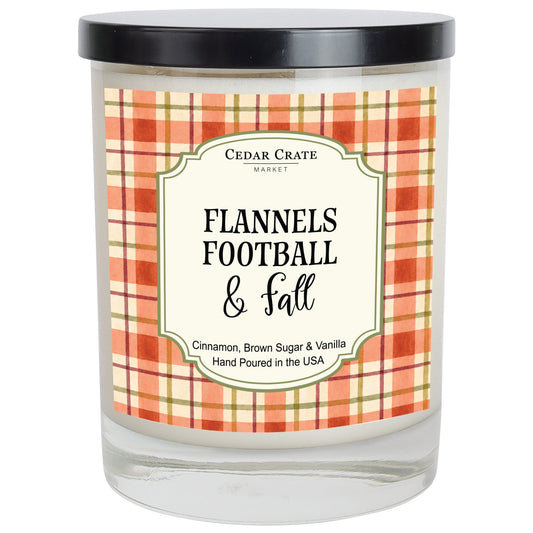 Fall Candle - Flannels Football & Fall
