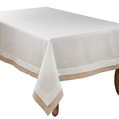 Fennco Styles Moldura Collection Classic Double Layer Linen Blend Table Linens – Table Linens for Banquets, Wedding, Special Events and Home Décor