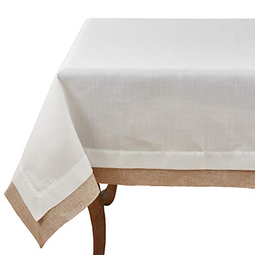 Fennco Styles Moldura Collection Classic Double Layer Linen Blend Table Linens – Table Linens for Banquets, Wedding, Special Events and Home Décor
