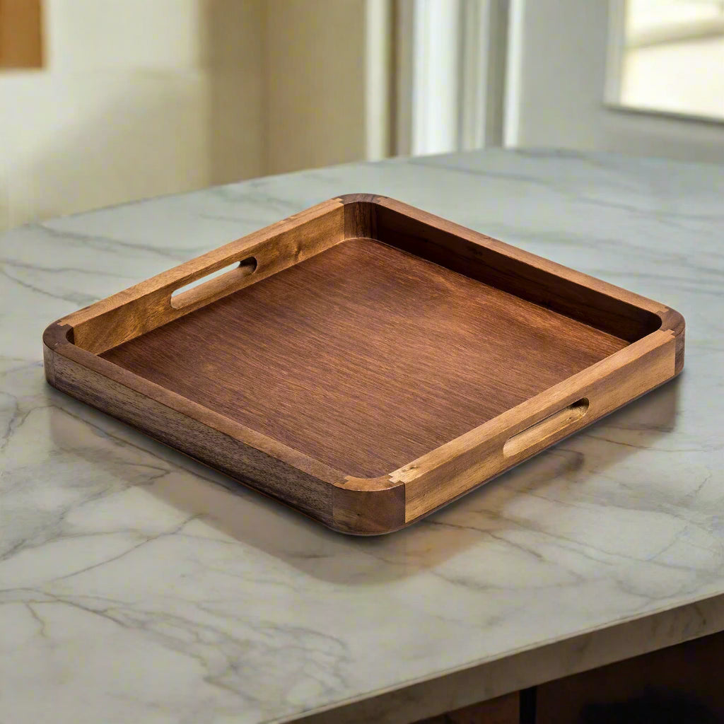 Square Serving Tray with Handles
