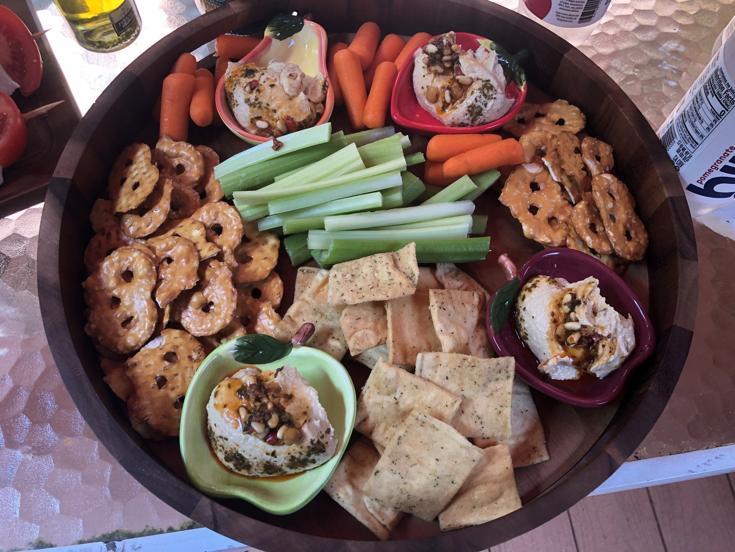 Round Serving Tray with Handles - 3 sizes