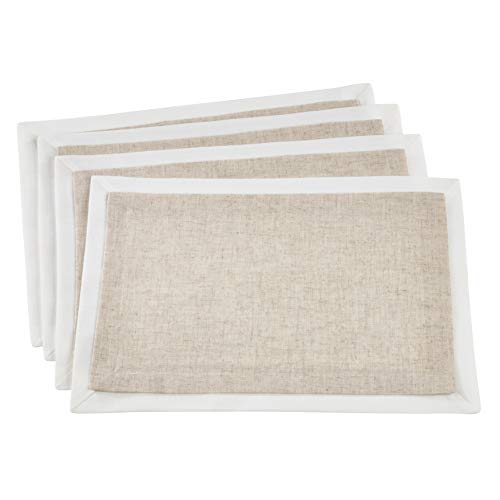 Fennco Styles Moldura Collection Classic Double Layer Linen Blend Table Linens – Table Linens for Banquets, Wedding, Special Events and Home Décor