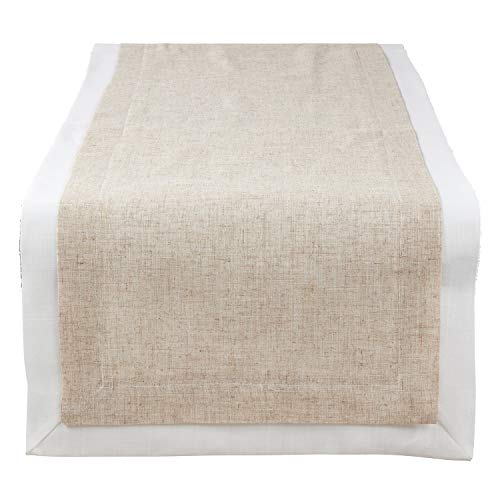 Fennco Styles Moldura Collection Classic Double Layer Linen Blend Table Linens – Table Linens for Banquets, Wedding, Special Events and Home Décor