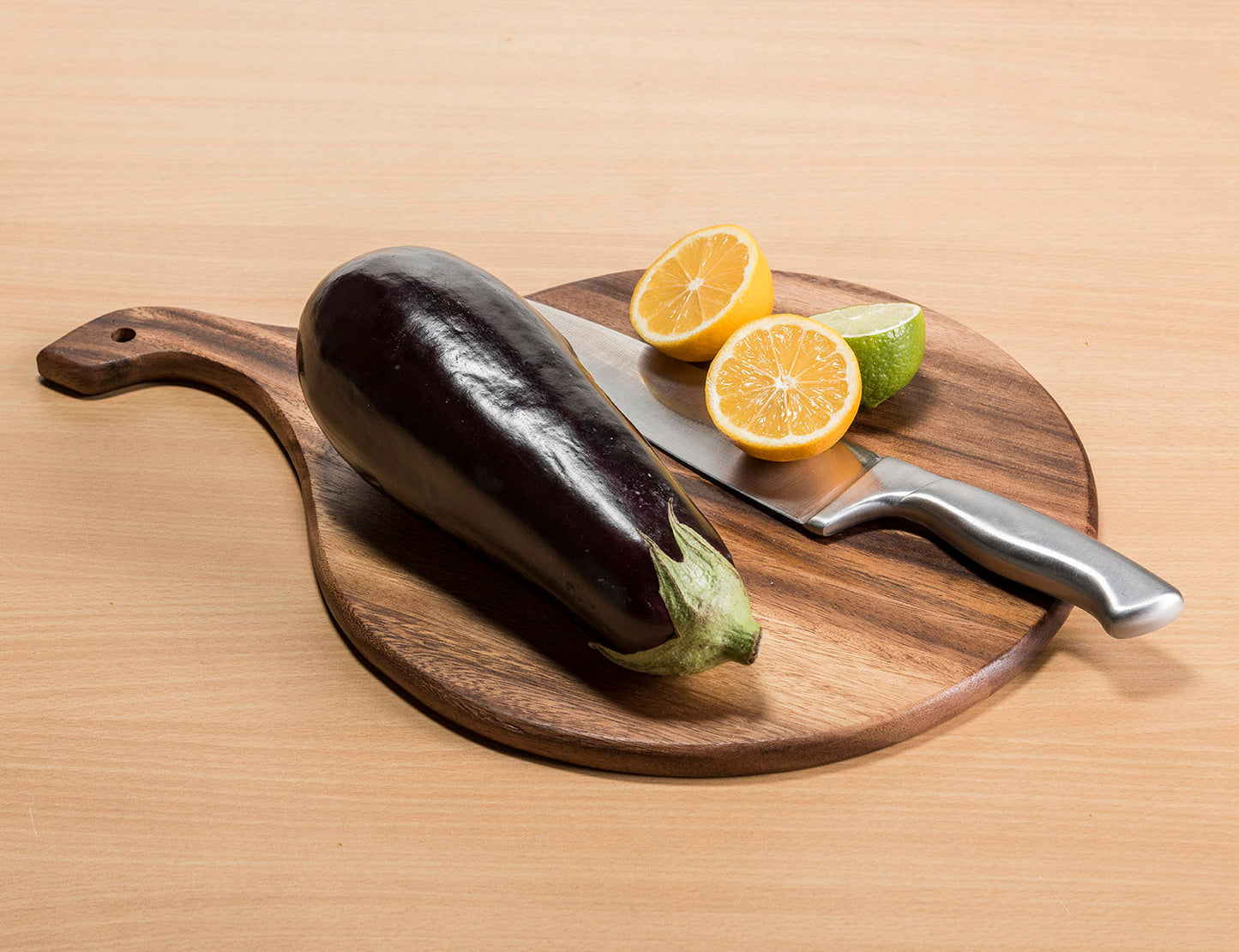 Acacia Wood Round Cutting/Charcuterie Board - 19"x14"