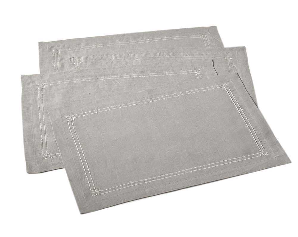 Fennco Styles Kaitlyn Collection Embroidered Linen Table Cover - Neutral Table Linen for Everyday Use, Banquets, Family Gathering and Special Occasion