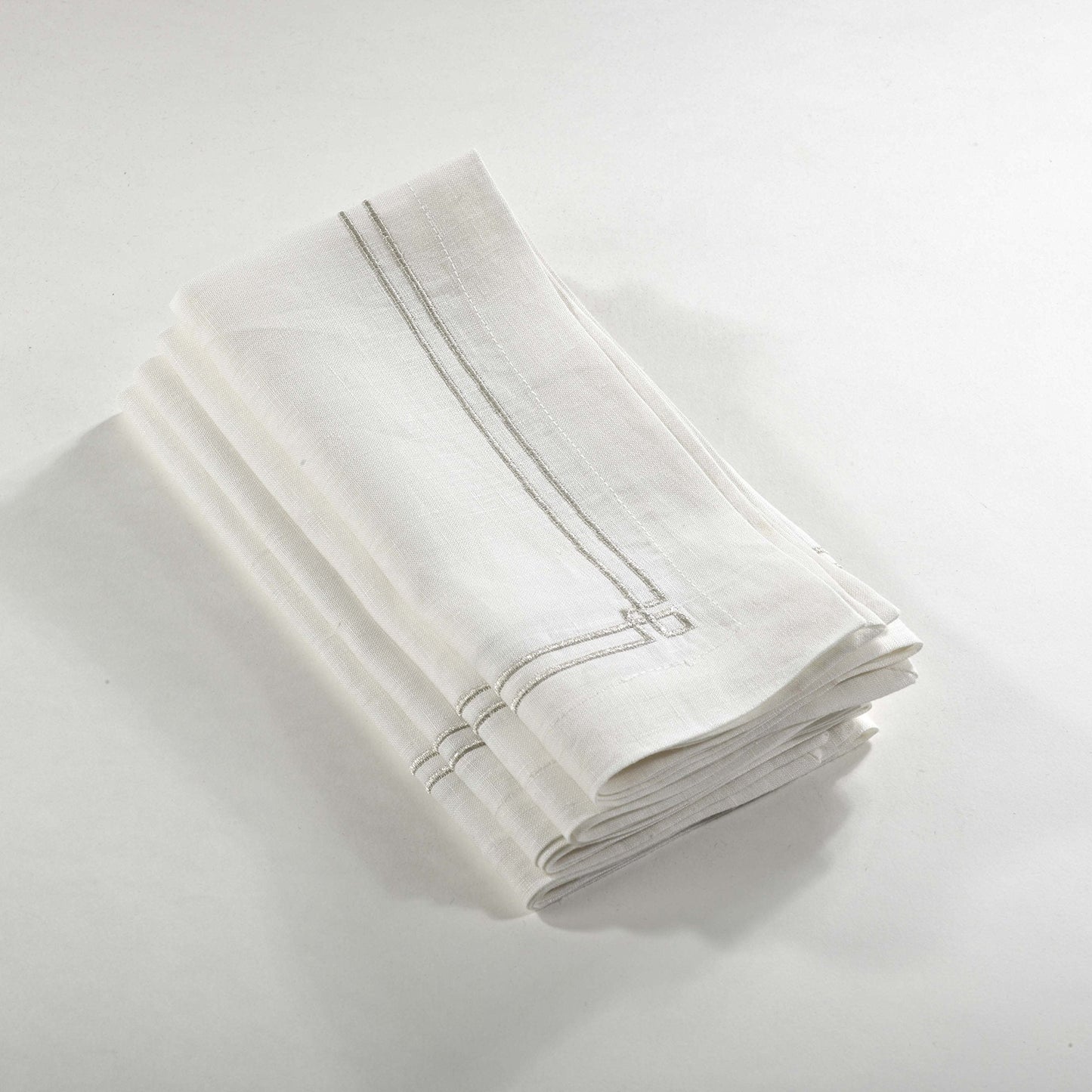 Fennco Styles Kaitlyn Collection Embroidered Linen Table Cover - Neutral Table Linen for Everyday Use, Banquets, Family Gathering and Special Occasion