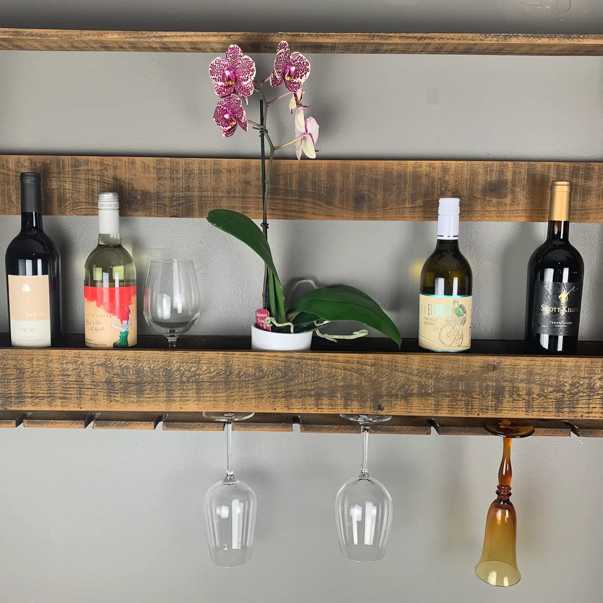 Wooden Wall Wine Rack VagabondVintage