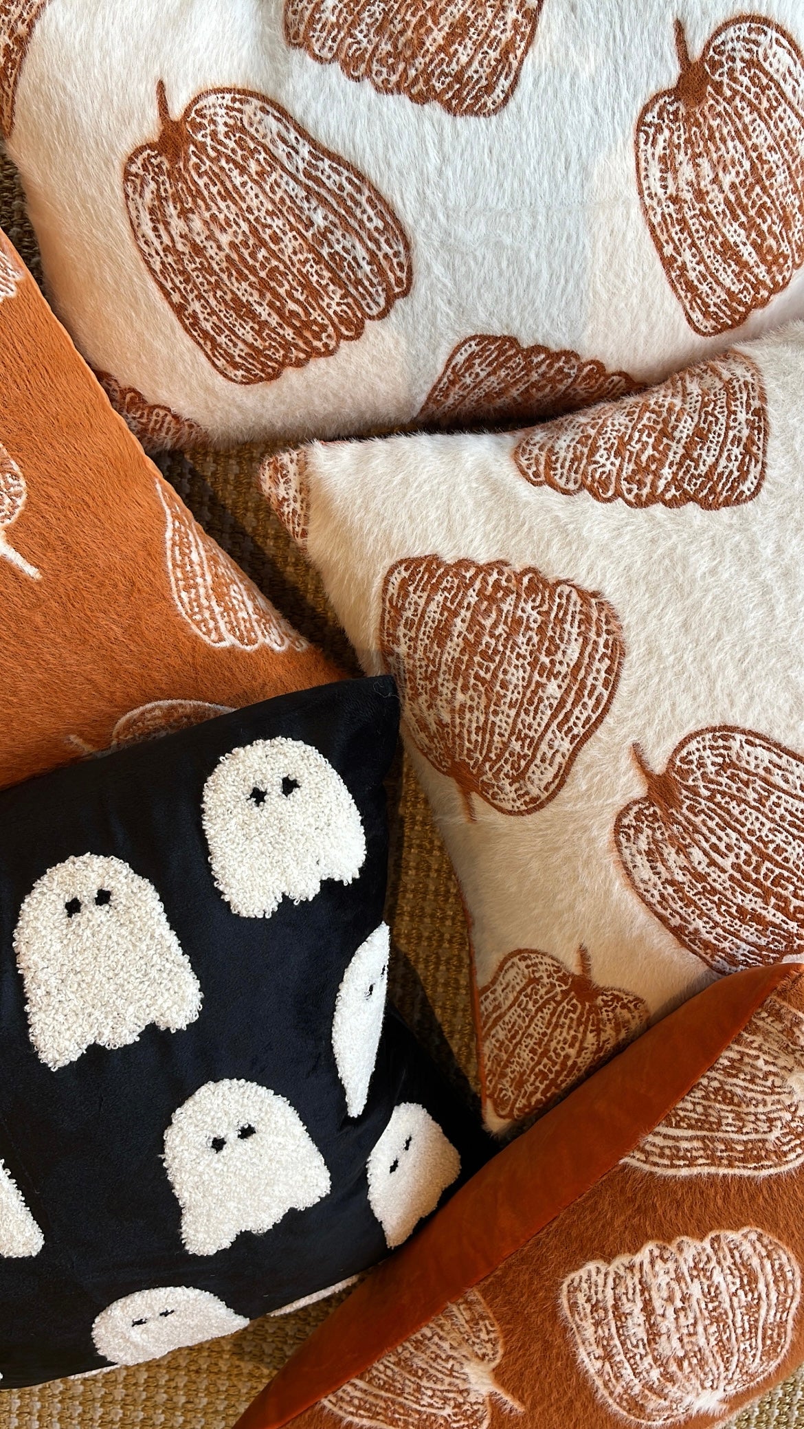 Black Ghost Pillow Cover Busa Designs