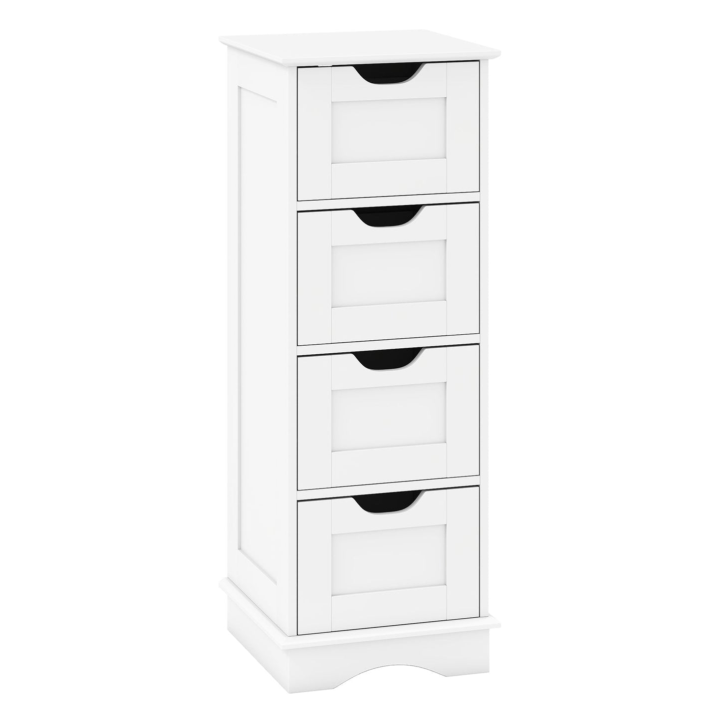 Bathroom Storage Cabinet with Cutout Handles and 4 Drawers