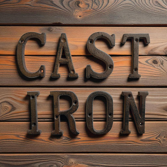 Rustic Cast Iron Alphabet Individual Letters, Vintage Wall Decor Accents