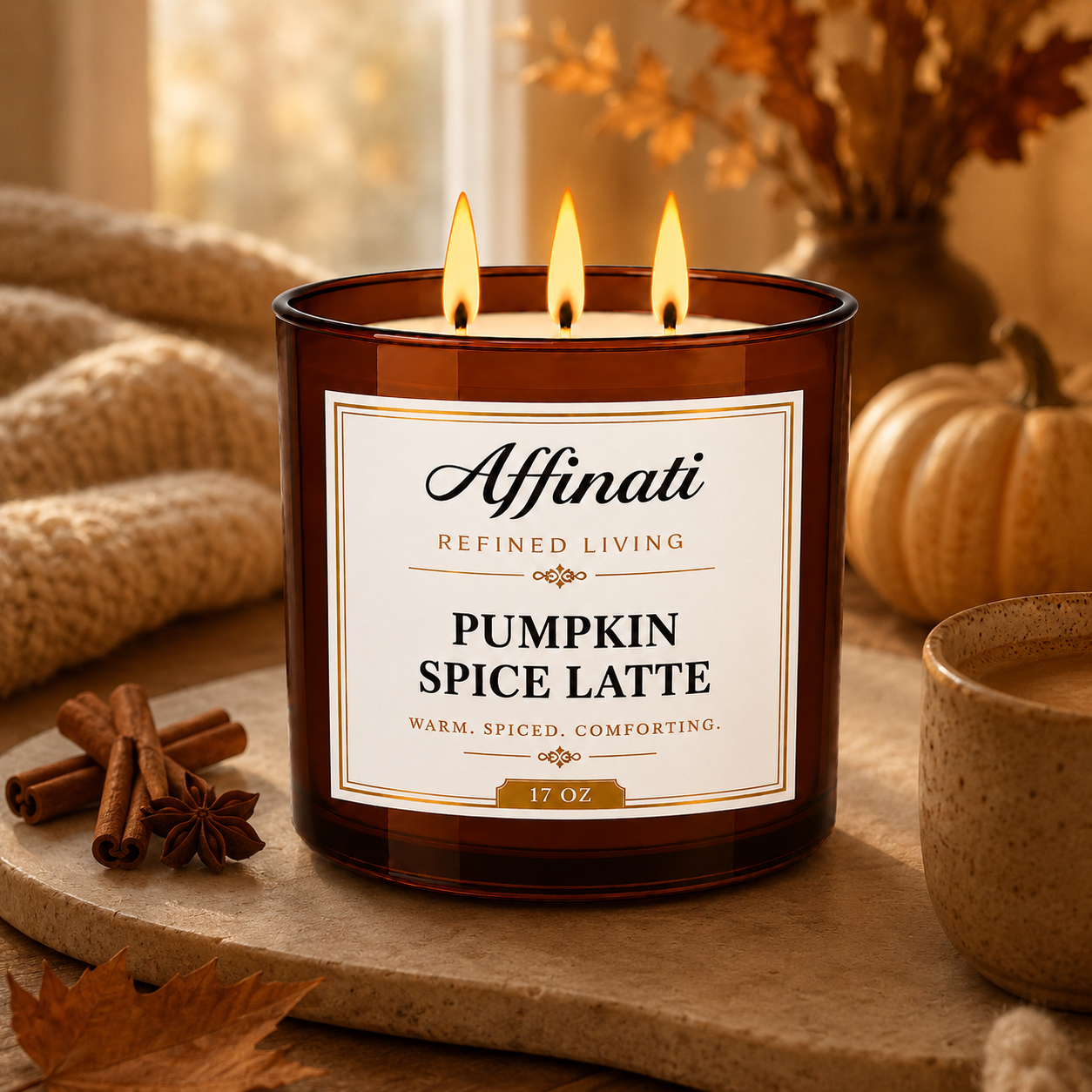 Pumpkin Spice Latte 3-Wick Candle
