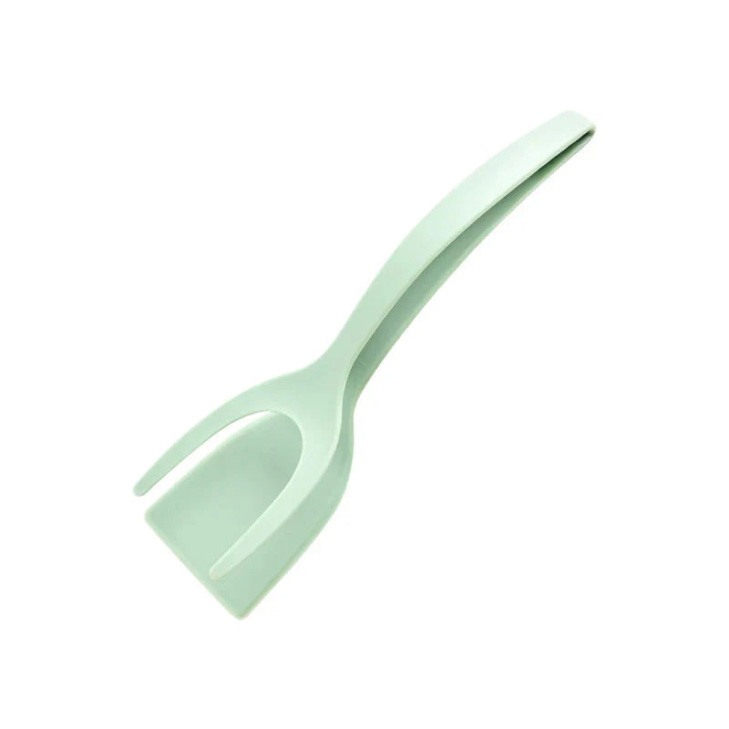 2-in-1 Grip Flip Spatula Tongs - Non-Stick Nylon Egg Flipper & Cooking Tool