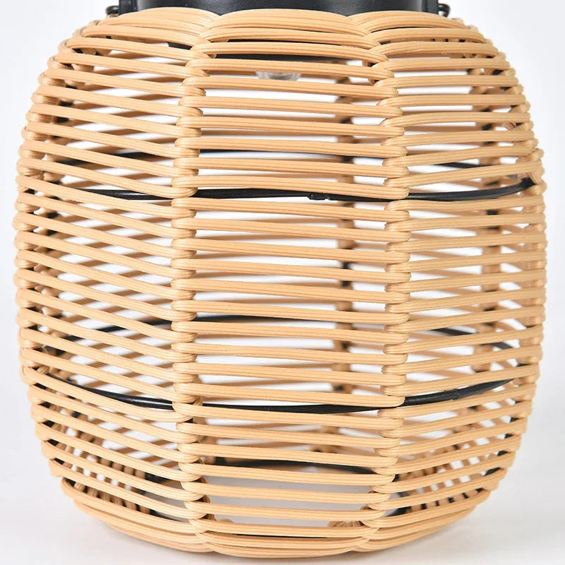 Imitation Rattan Solar Landscape Lamp - Waterproof Yard Lantern for Outdoor Decor