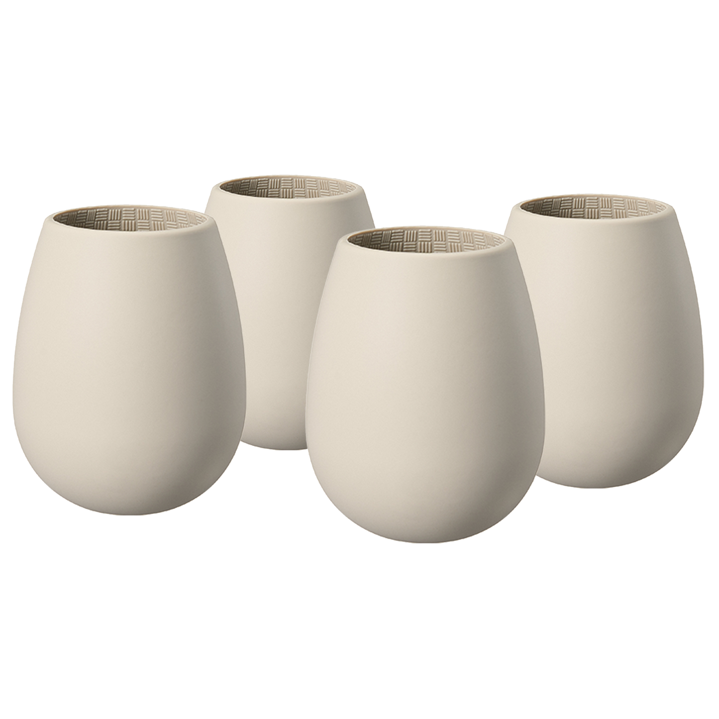 Unbreakable Silicone Stemless Wine Glassware | Set of 4 | Reusable & Shatterproof Tumbler Drinkware