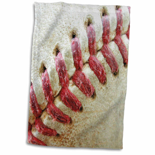 3dRose Florene Sports - Closeup Red Seams On Baseball - Towels (twl-47841) 3dRose
