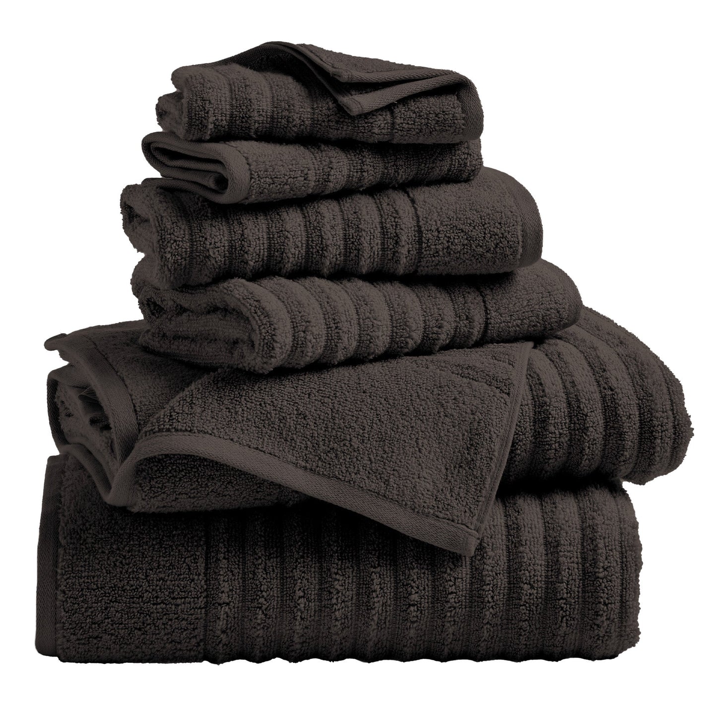 Karina Collection Luxury Cotton Bath Towels With Combed Cotton And Modern Ribbed Texture