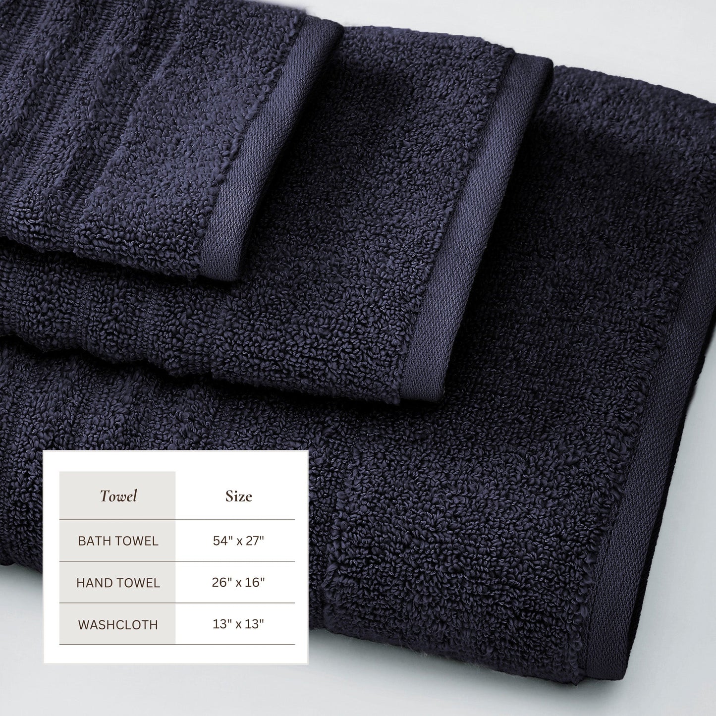 Karina Collection Luxury Cotton Bath Towels With Combed Cotton And Modern Ribbed Texture