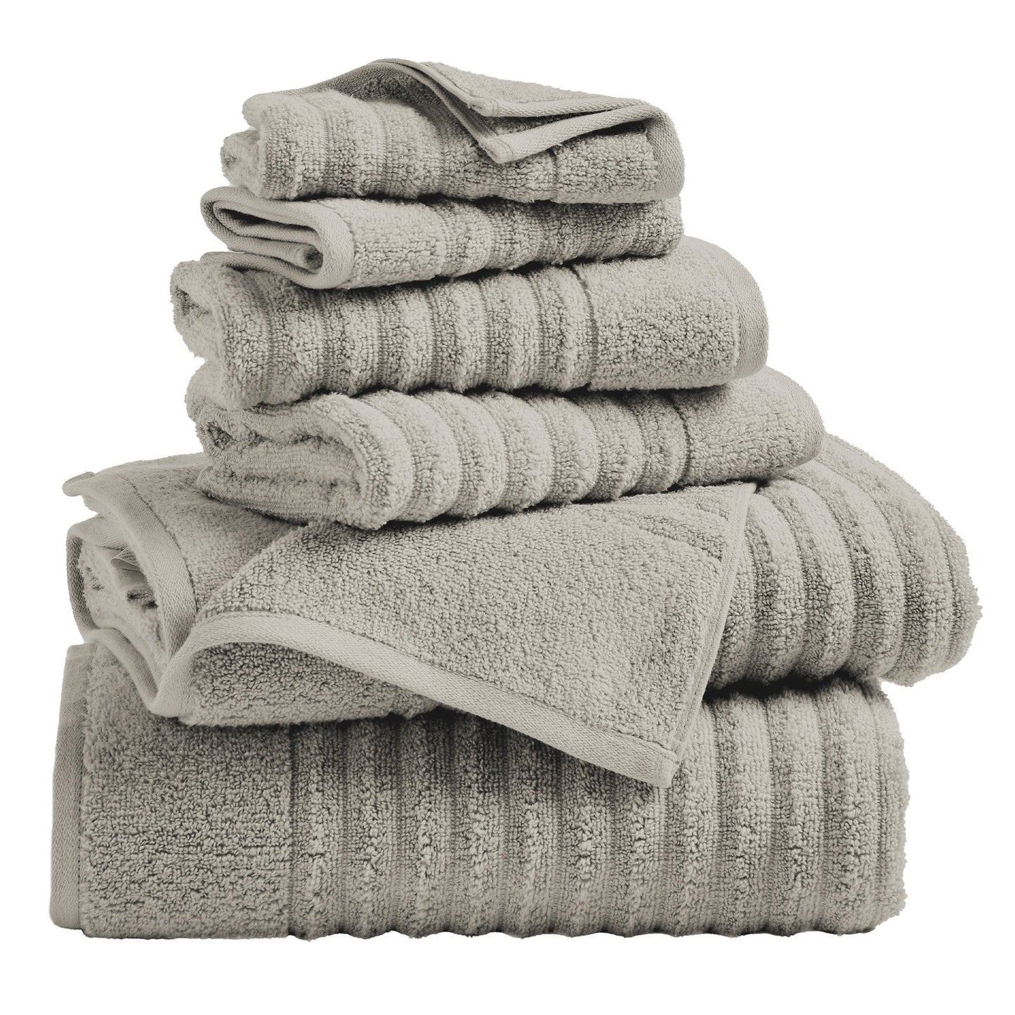 Karina Collection Luxury Cotton Bath Towels With Combed Cotton And Modern Ribbed Texture
