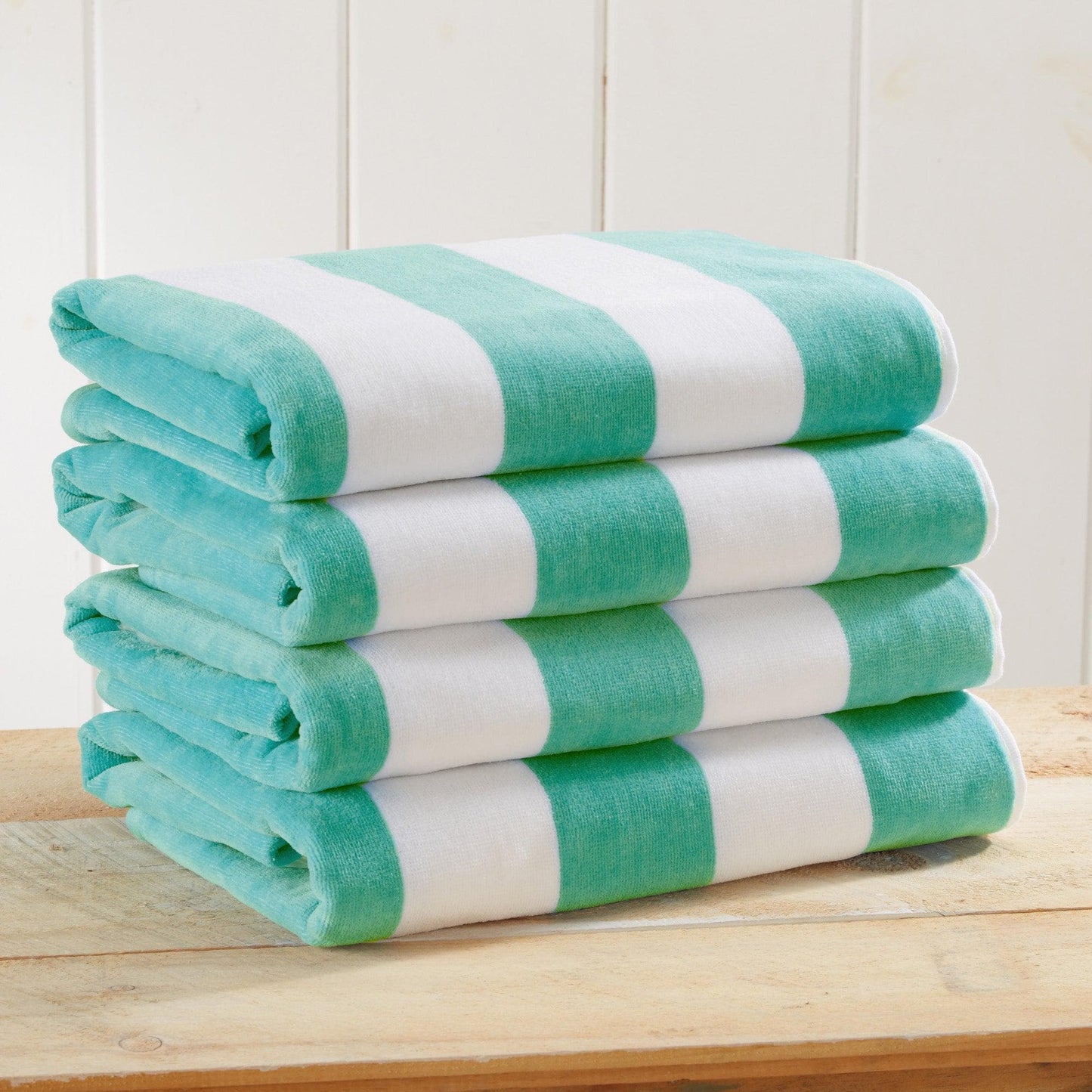 Oversized Cotton Velour Cabana Stripe Beach Towel Novia Collection Ultra Soft for Beach Poolside Camping
